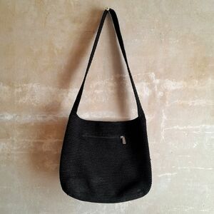 284a. black The Sak crocheted/woven shoulder bag
